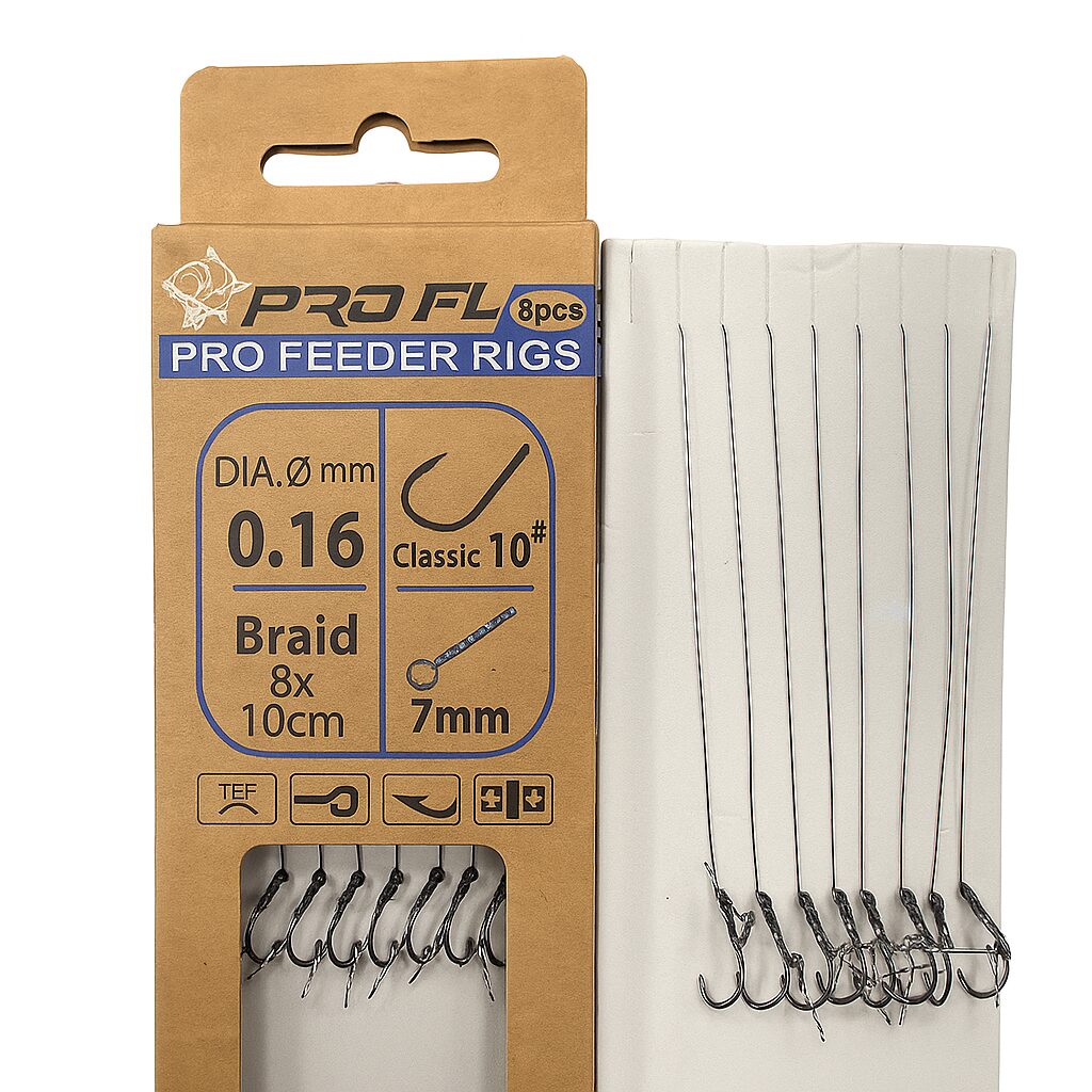 Вързан повод за фидер 8бр Pro Feeder Rigs
