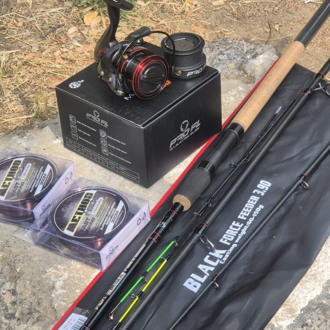 Фидер Сет Black Force и Макара PRO FL Method Feeder 6000