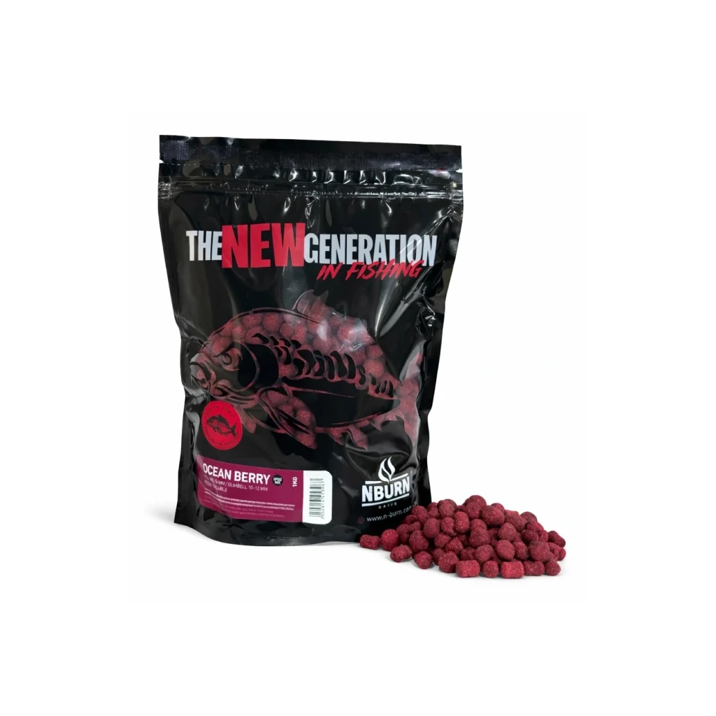 Спод микс Nburn OCEAN BERRY 14mm / 10–12mm Dumbell 1кг - продуктова снимка